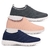 Kit 3 Pares Tênis Meia NOPÉ Cinza, Rosa e Azul