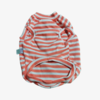 Camiseta Básica Malha Listrada Goiaba