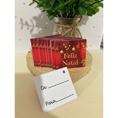 Mini Tag Feliz Natal - 5cm x 4,5cm - Pronta entrega - 50/100 unidades