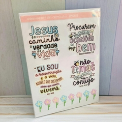 Adesivos DTF UV - Versículos Bíblicos - Modelo 1 - Pronta entrega na internet