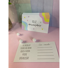 Cartão Tag Feliz Aniversário - 9x5cm - Pronta entrega - 25/50/100 unidades