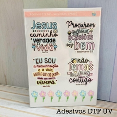 Adesivos DTF UV - Versículos Bíblicos - Modelo 1 - Pronta entrega - Tag pra mim