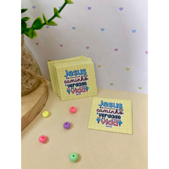 Imagem do Kit com 100 mini cartões versículos bíblicos - 5x4,5cm - Sortidos (KIT 1) Pronta entrega