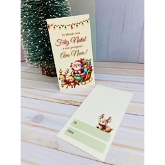 Cartões Tag de Natal - Noel - 9x5cm - Pronta entrega - 25/50/100 unidades - Tag pra mim