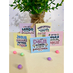 Kit com 100 mini cartões versículos bíblicos - 5x4,5cm - Sortidos (KIT 1) Pronta entrega - comprar online