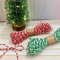 10 metros de Barbante Twuine para Tag - Barbante Mesclado - Vermelho e Branco - comprar online