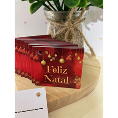Kit embalagem Natal - 25 tags com furo + 25 barbantes - Pronta entrega na internet