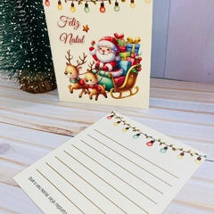 Cartões de Natal - Noel - 9x10cm - Pronta entrega - 25/50/100 unidades - Tag pra mim