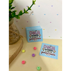 Kit com 100 mini cartões versículos bíblicos - 5x4,5cm - Sortidos (KIT 1) Pronta entrega - Tag pra mim