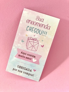 25 Cartões de agradecimento - Cheguei! - 25 unidades - Pronta entrega - Tag pra mim