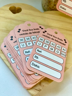Cartela Tag para Roupas - Pronta entrega na internet