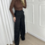 Calça Pantalona com Nervura - Preta