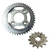 KIT COROA + PINHAO FAN 125 2009 43X14 ACO 1045 BRAVO RACING