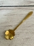 CUCHARA ACERO DORADA CORTA MOD FLOR - comprar online