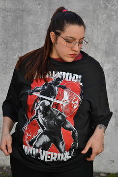 Remera deadpool y wolverine negra - comprar online