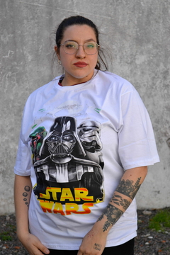 Remera Star Wars Darth Vader Blanca - comprar online