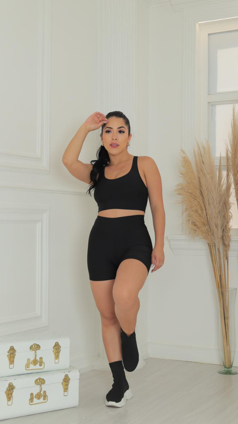 CONJUNTO DE SHORTS BBB SEM BOJO COLEÇÃO NOVA PRETO