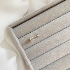 Piercing de Prata Cadeado Cravejado na internet