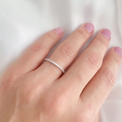 Anel de Prata Aparador Cravejado - comprar online