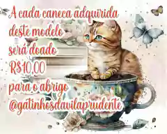 Caneca Gatinhos Mãe Compre e Ajude o Abrigo Gatinhos da Vila Prudente - comprar online