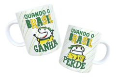 Caneca Do Brasil Copa Do Mundo Quando Ganha E Quando Perde - comprar online