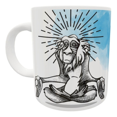 Caneca Presente Porcelana - Namaste Caralho - Mega Oferta - Ateliê Bruna Barros