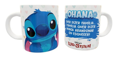 Caneca Personalizada Stitch Lilo Disney Ohana Família St01