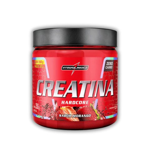Creatina Hardcore Integralmedica 350g - Sabores Limão Morango