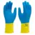 LUVA SUPER SAFETY SUPER MIX CA 33333 AZUL COM AMARELO