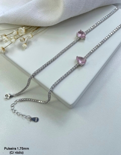 pulseira riviera prata 925 zirconias verdadeiras