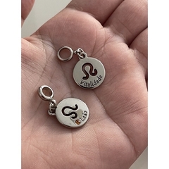 berloque signos com frases e pedra da cor do signo na internet