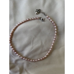 colar pérolas verdadeira pérola barroca rosa água doce - loja online