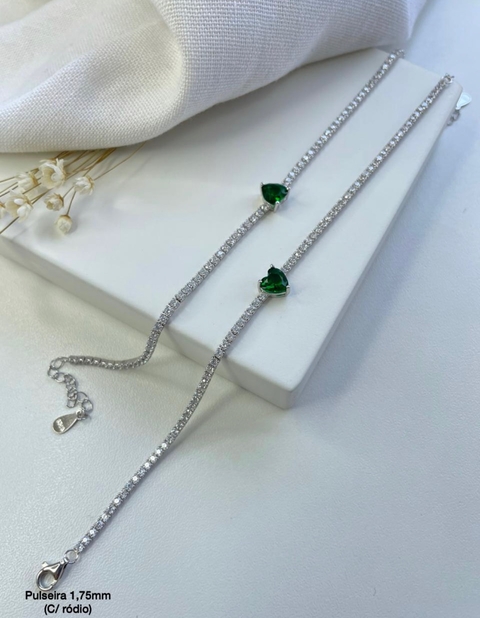 pulseira riviera prata 925 zirconias verdadeiras