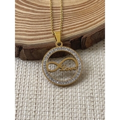 colar love amor pedraria anti alérgico - comprar online