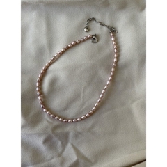 colar pérolas verdadeira pérola barroca rosa água doce - berloque da nina