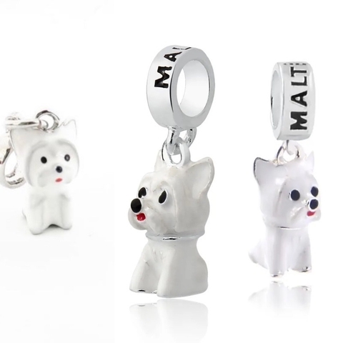 berloque charm maltês raça cachorro pet