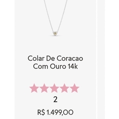 colar de coração pandora pequeno na internet