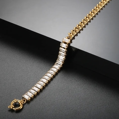 ￼pulseira riviera e corrente perfeição luxo anti alérgico semi joia - berloque da nina