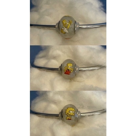 berloque charm Murano Simpson para pulseira Pandora