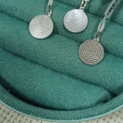 Imagem do colar pingente medalha pai nosso prata 925 pingente redondo