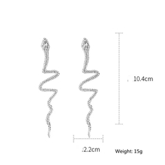 brinco cobra strass pedraria brilhante - loja online