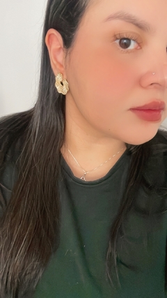brinco folheado chique ouro 18k leve garantia na internet