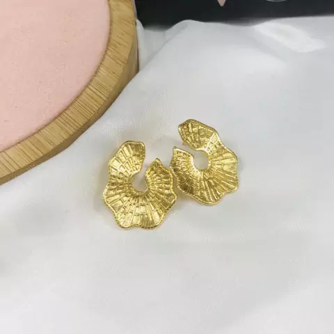 brinco folheado chique ouro 18k leve garantia