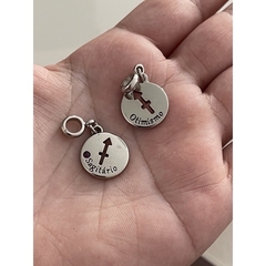 berloque signos com frases e pedra da cor do signo - comprar online