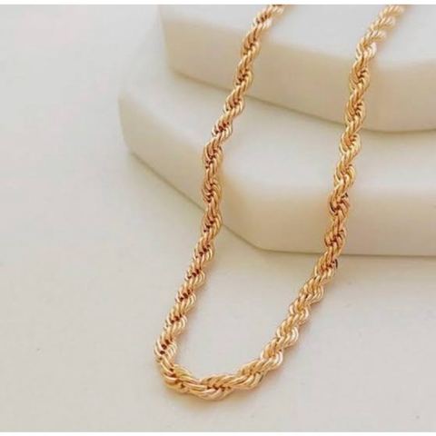 colar baiano fio torcido luxo semi joia 4mm