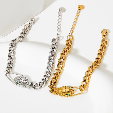 colar ou pulseira cobra snake semi joia