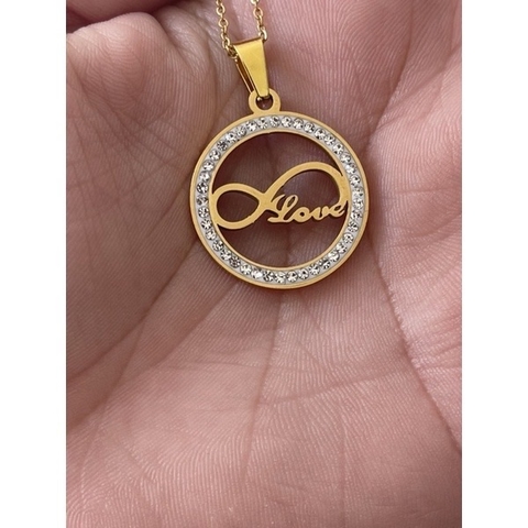 colar love amor pedraria anti alérgico