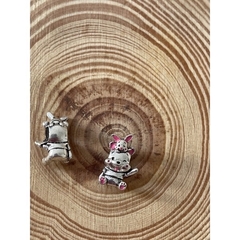 berloque charm ursinho pooh e leitão - berloque da nina