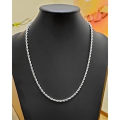 colar baiano fio torcido luxo semi joia 4mm - berloque da nina