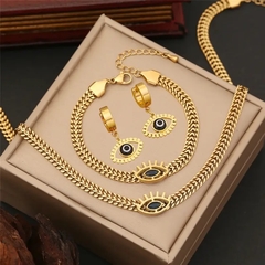 Imagem do ￼conjunto de colar / brinco / pulseira olho grego